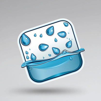 1.5 Inch Square Waterproof Sticker Label