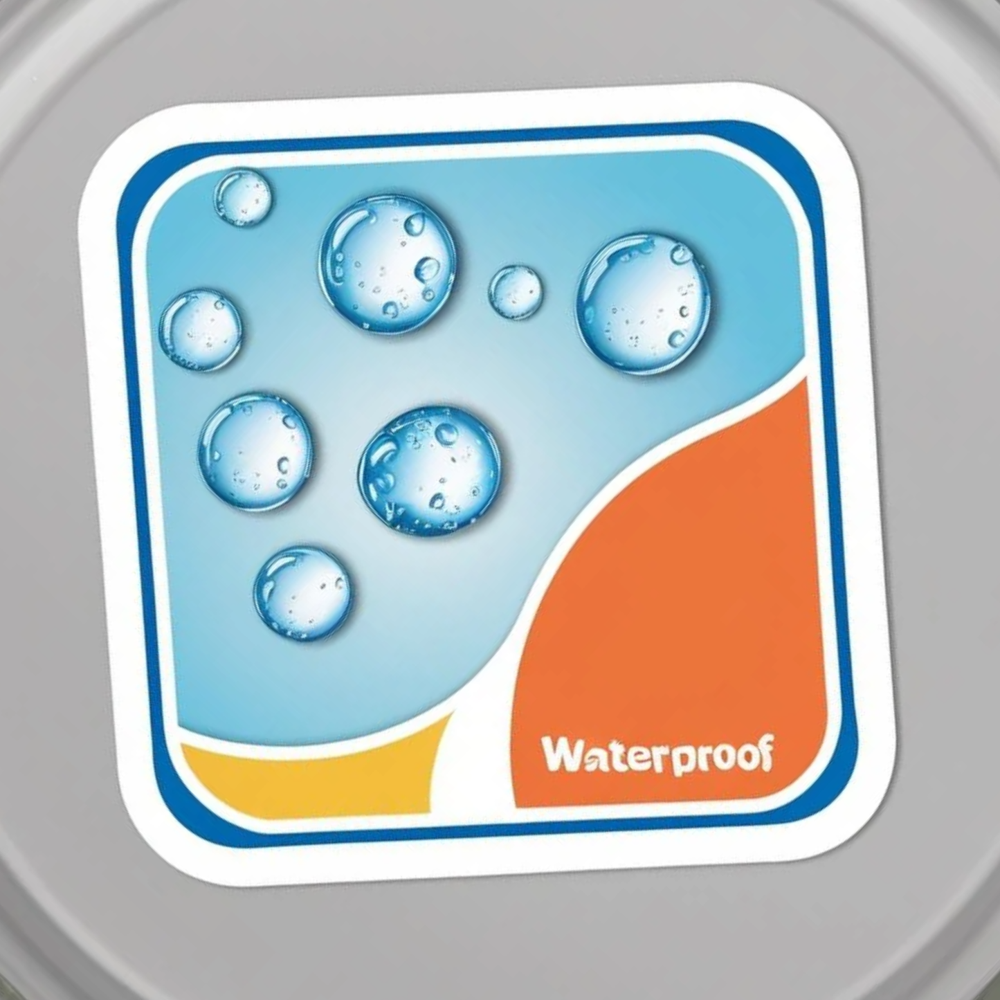 2 Inch Square Waterproof Sticker Label