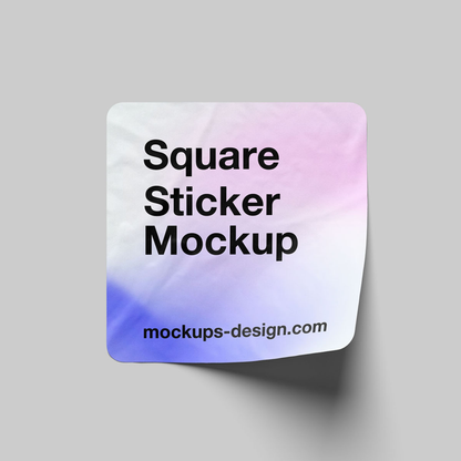 1 Inch Square Glossy Paper Sticker