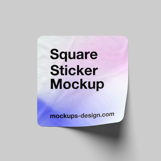 1 Inch Square Glossy Paper Sticker