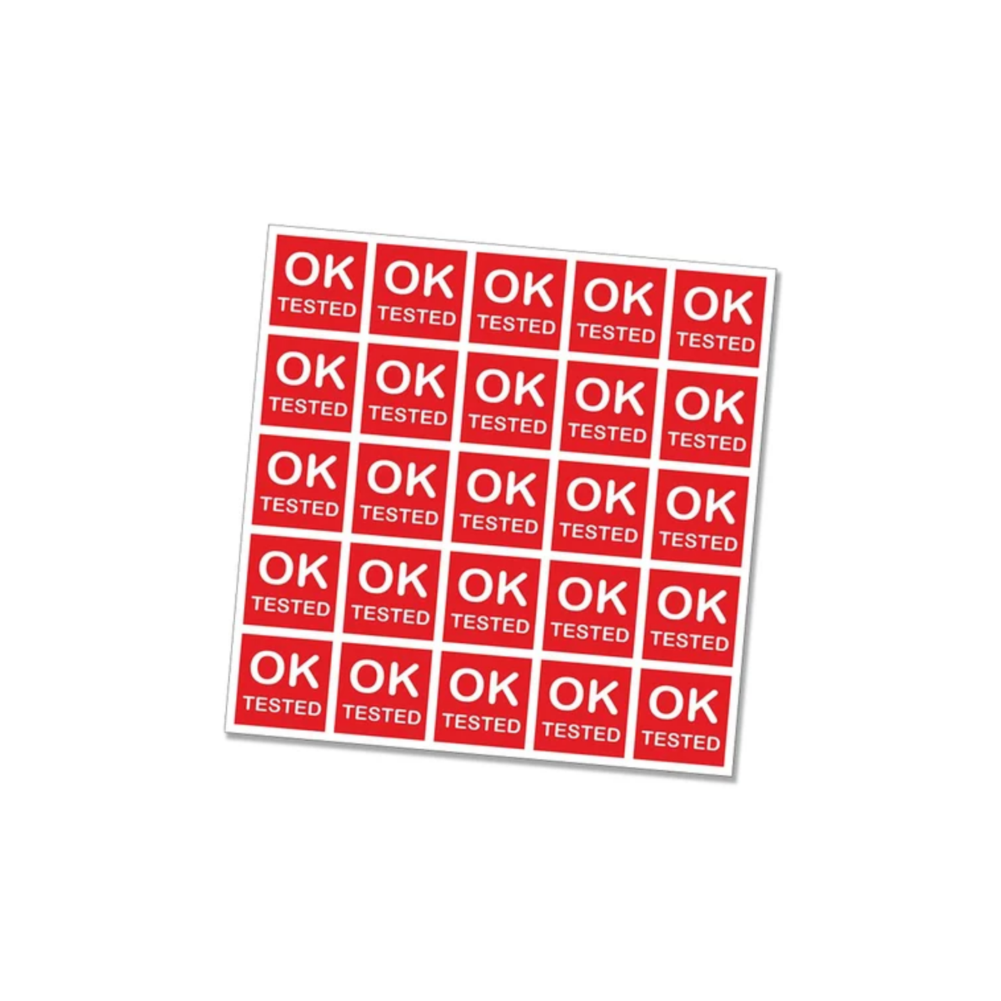 1 Inch Square Glossy Paper Sticker