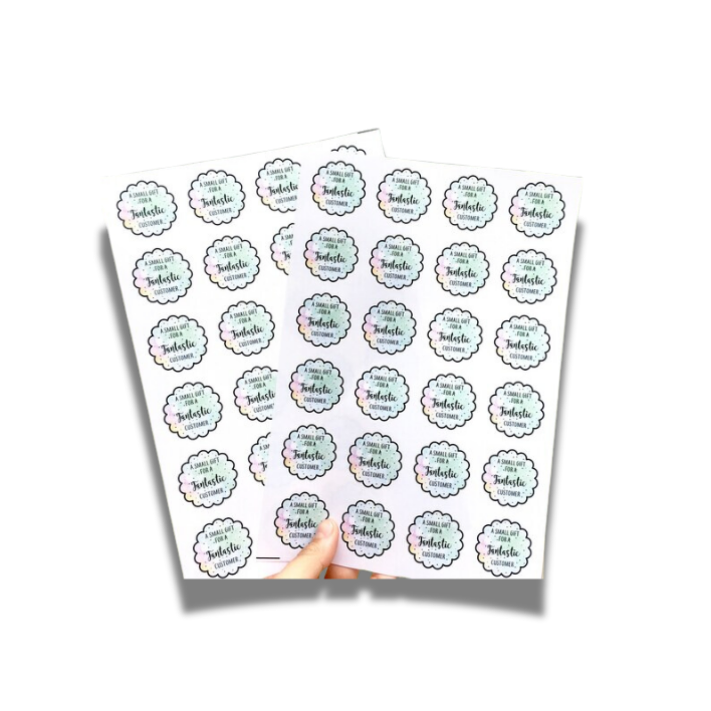 Glossy Paper Sticker - Scallop Shape