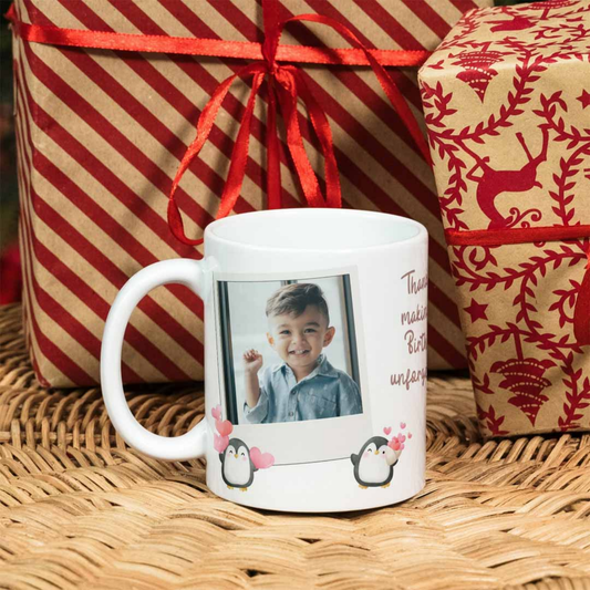 White Photo Mug for intant gift