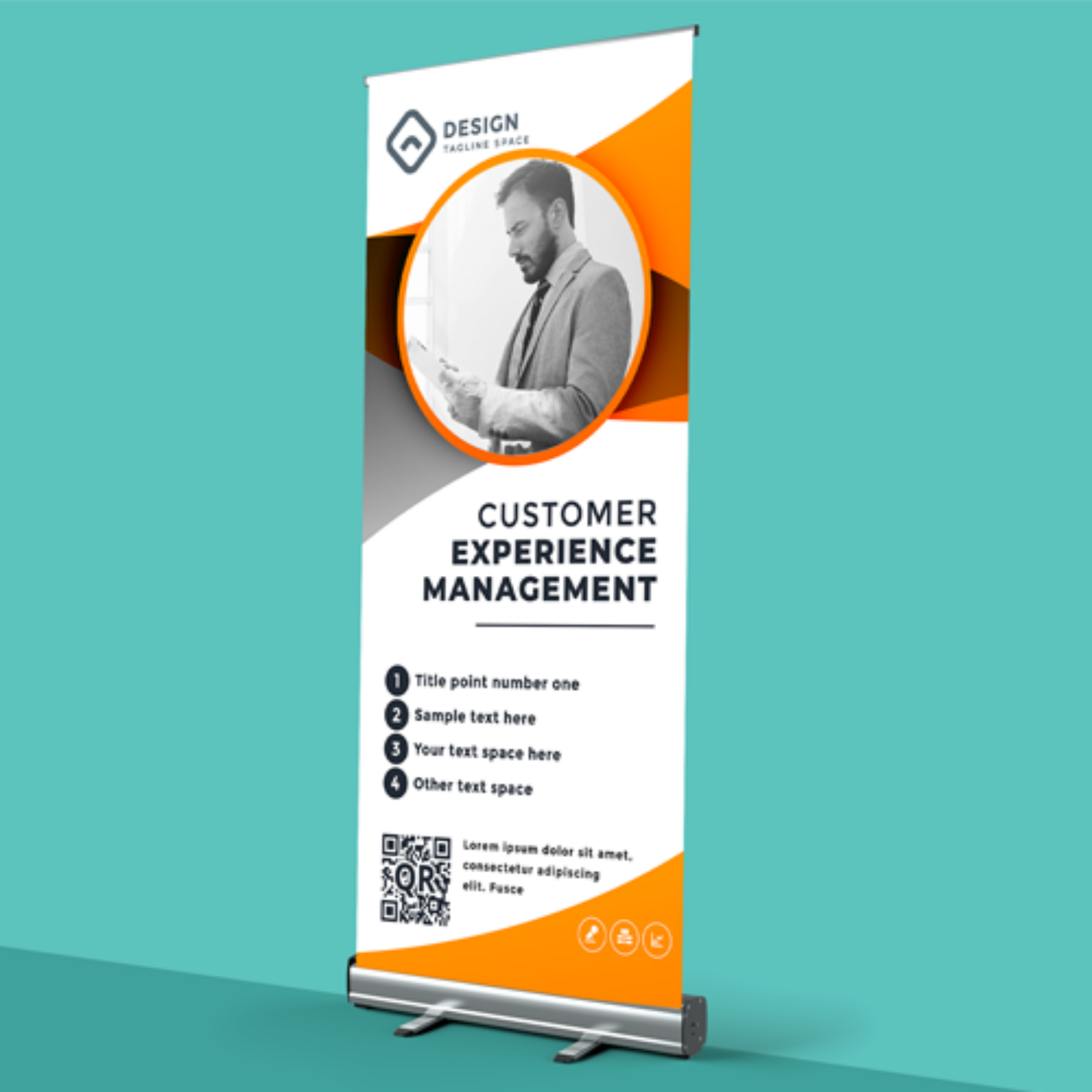 Printed Roll Up standy (silver)