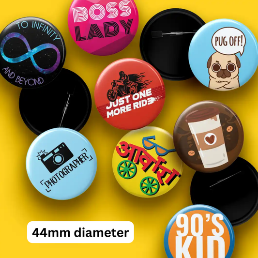 Round Pin Badges - Instant creativity